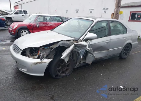 1999 Honda Civic Ex из США, поврежденный, VIN 1HGEJ8649XL018096